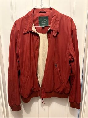 wP Burgundy Lightweight Harrington Jacket